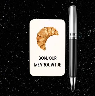 &#039;Bonjour Mevrouwtje&#039; Croissant - Minikaart